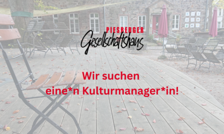 Stel­len­an­ge­bot Kulturmanager*in&nbsp;(m/w/d)
